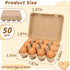 MIXTRYUS 12 Count, 50 Pack Egg Cartons Cardboard Egg Cartons Cheap Bulk, Reusable Paper Egg Holder for Supermarkets