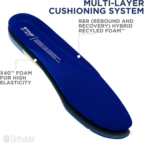 X40 Ortholite Performance Cushioning Sole Trim-to-Fit Insert - Designed for The Casual to Elite Athlete Looking