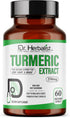 Turmeric Curcumin Root Extract Capsules 250mg, 60 Capsules by Dr. Herbalist | Non-GMO, Vegetarian, High Potency