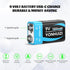 YONHUIZI 4-Pack 1300mAh 9V 9 Rechargeable Batteries, Volt Lithium-ion Square Battery Long Lasting Power+Clip Connector