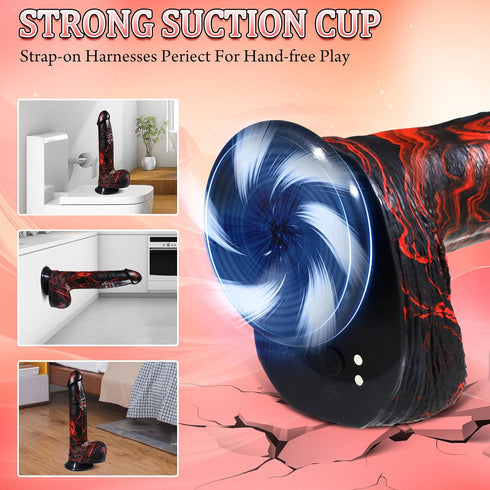 Joyprops 10 Realistic Trusting Dildo Sex Toys - Thick Dildos Vibrator with Thrusting Swinging & Vibrating for G Spot