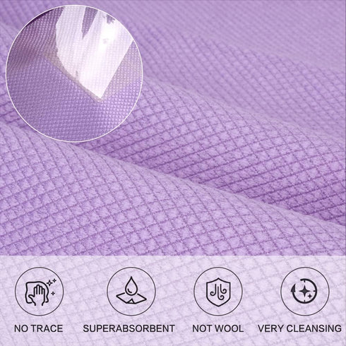 SINLAND Microfiber Glass Cleaning Cloth - 16x16inch Lint Free Cloth for Windows, Mirrors, and Stainless Steel (6-Pack,
