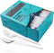 Plastic Forks and Spoons Silverware Set (150PCS) - Heavy Duty Disposable Utensils, 75 Clear Forks and Spoons