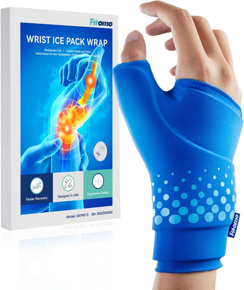 Thumb & Wrist Ice Pack Wrap, Thickened Ice Gel Pad, Ergonomic Fit,