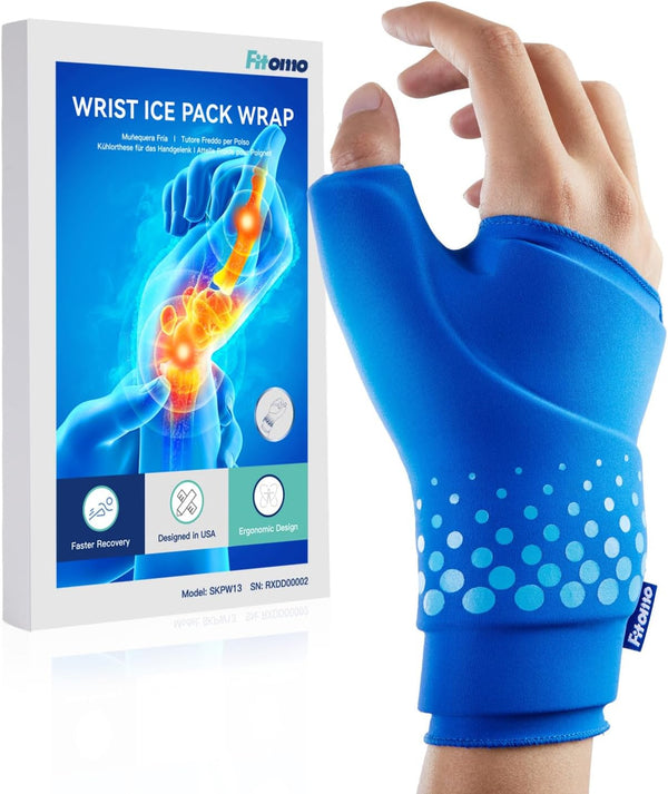 Thumb & Wrist Ice Pack Wrap, Thickened Ice Gel Pad, Ergonomic Fit,