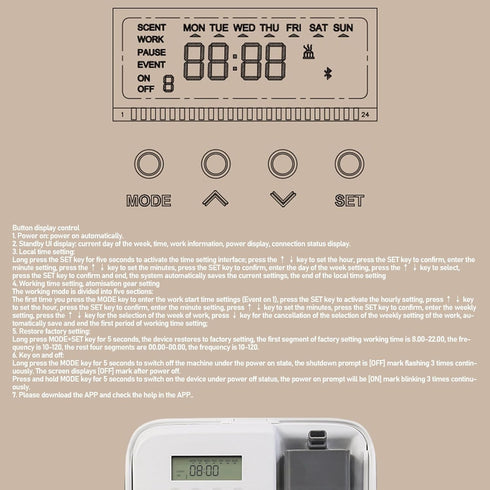 Oyhhalginate 200ml Essential Oil Diffuser, Aromatherapy Diffuser with APP Control and Automatic Timer, Cold Mist Scent
