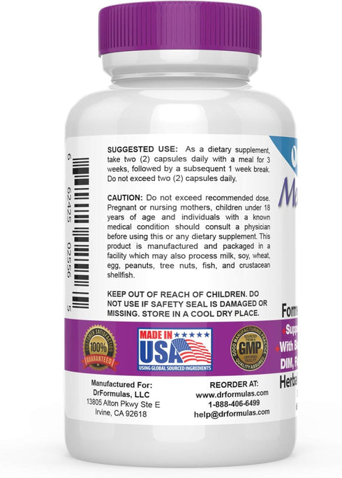 DrFormulas Menopause Supplement for Hot Flashes, Night Sweats, Mood Swings Relief, 60 Count