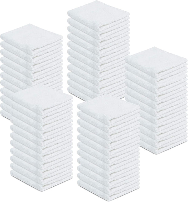Cotton Terry Towels Cleaning Cloths, 100% Cotton Bar Rags, High Absorbent Terry Towels for Auto Detailing (50 Pack,