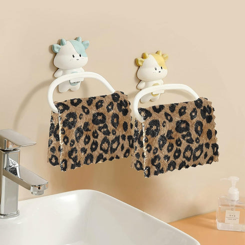 Pack of 6 Vintage Leopard Microfiber Kitchen Dish Cloths, Absorbent Fast Drying Washcloths 11x11 inch for Bathroom, Car