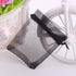 Wudygirl 100pcs Sheer Black Organza Bags - Drawstring Wedding Party Favor Jewelry Storage Sachets, 3.9 by 4.7 inches