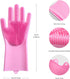 Angel Wings Magic Dish Washing Gloves, Silicone Reusable Cleaning Gloves with Scrubber for Household Use