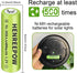 Henreepow Ni-MH AA Rechargeable Batteries, Double A High Capacity 1.2V Pre-Charged for Garden Landscaping Outdoor Solar Lights, String Lights, Pathway Lights (AA-600mAh-12pack)