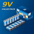 Philips 9V 9 12 Pack 9V Batteries Alkaline Volt Battery Ultra Long Lasting Battery for Household and Office Devices