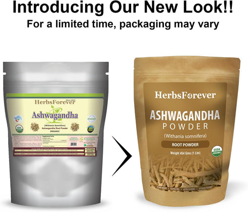 Ashwagandha Powder – Indian Ginseng for Stress Relief and Muscle Health – Non-GMO, Organic, Vegan – 454 Gms