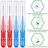 350 Pieces Interdental Brush Tooth Floss Tooth Cleaning Tool, Soft Dental Picks Refill Dental Flosser (Blue, Red)