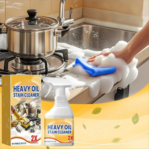 Wanban 2pc Heavy Duty Degreaser Cleaner Spray - Kitchen Heavy Oil Clean for Stubborn Oil Stains, All-Purpose Cleaner