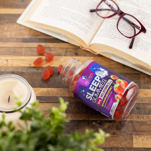 Melatonin Gummies 8mg - Extra Strength Sleep Support with 20mg Passiflora, Vegan & Non-GMO, Berry Flavor - 120 Gummies