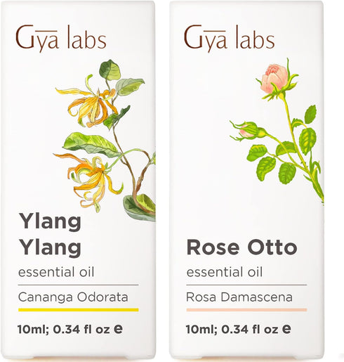Ylang Ylang Essential Oil for Skin & Rose Essential Oils for Skin