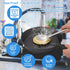 TOFAIRONM Kitchen Scrub Brush with Handle, Non-Scratch Extra Strong Cleaning Brush for Wok, Cast Iron, Pans, Oven
