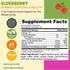 Vegan Black Sambucus Elderberry Gummies | Non-GMO | 60 Gummies, 30 Serving w/ 100mg Elderberry, 90mg Vitamin C, 7.5mg Zinc | Immune Support, Antioxidant Flavonoids Halal Vitamins