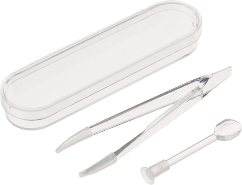 KISEER 5 Pack Clear Portable Travel Contact Lens Remover Tool Kit Eye Tweezer
