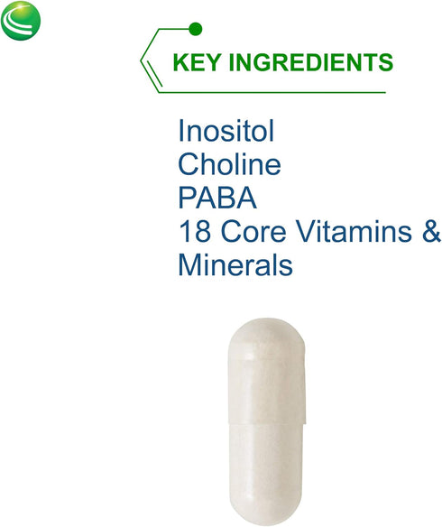 Nutra BioGenesis - Ultra Genesis Without Iron - Multivitamin/Mineral, Inositol, Choline, PABA for Energy, Nutrition &
