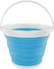 Silicone Collapsible Folding Gallon Bucket, 2.65 Gallon Capacity, Blue, Portable and Space-Saving
