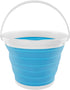 Silicone Collapsible Folding Gallon Bucket, 2.65 Gallon Capacity, Blue, Portable and Space-Saving