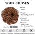 SARLA 2PCS Messy Hair Bun Hair Pieces, Wavy Curly Synthetic Updo Extensions for Women (Light Auburn)