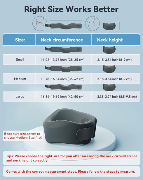 Neck Brace for Sleeping, For Relief Neck Pain and Provide Support Soft Cervical Collar, Neck Support Keep Vertebrae