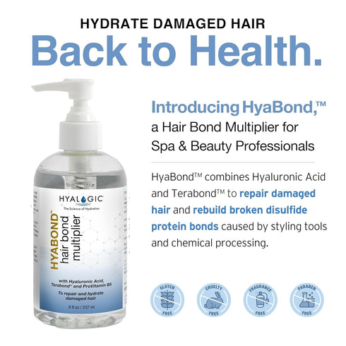 Hyalogic Hair Bonding Treatment Hyabond with Hyaluronic Acid, TeraBond & Pro-Vitamin B5 – 1oz Spa Quality Repair