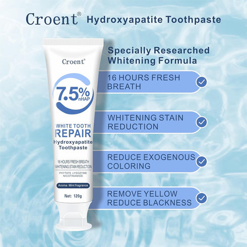 HuaQing 2 Pcs Hydroxyapatite Toothpastes, Effectively to Mineralizing Cleaning Remineralizing Gum Enamel Protection