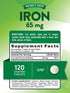 Ferrous Sulfate Iron Supplement | 65 mg | 120 Tablets | Non-GMO, Gluten Free | by Nature's Truth