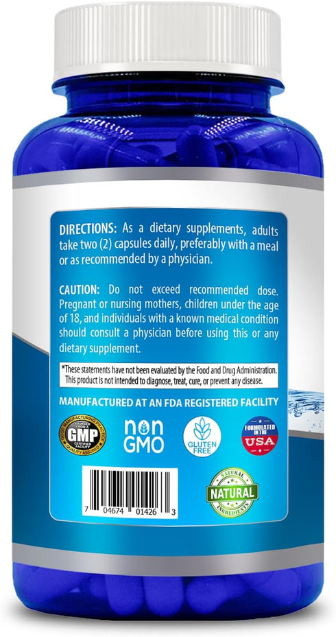 Natural Vitamin Extra Strength Nicotinamide with Resveratrol 1200mg (Vitamin B-3) 120 Veggie Capsules Gluten Free & Non-GMO
