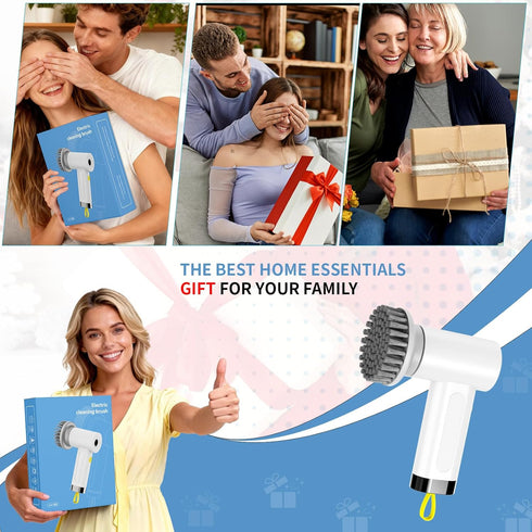 Saertiloki 3000mAh 20W IPX7 6 150-180 Cordless Electric Spin Scrubber, High-Torque Waterproof Cleaning Brush