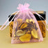 Set Of 50 Gift Organza Bags, 4x6 Inch Pink Drawstring for Baby Shower, Wedding, and Party Favors