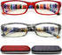 Blue Light Blocking Reading Glasses for Women, 2 Pack Blue Screen Computer Readers with Case, Magnification Eyeglasses