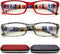 Reading Glasses for Women 1.25, Colorful Frame Blue Light Blocking Computer Readers with Spring Hinge Fashion Eyeglasses
