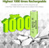 Rechargeable AA Batteries NIMH 1.2V 1000mAh Pre-Charged for Solar Lights and Household Devices, 8 Pack