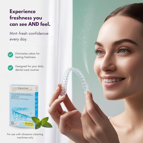 iSonic Ultrasonic Cleaning Tablet - For Clear Retainers, Night Guards, CPAP/BiPap Mask and Hose