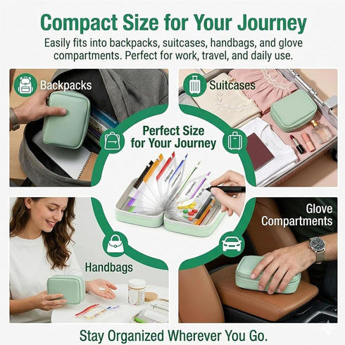 Set, a8 Set, 14Removable, Waterproof Pill Organizer Pouch Waterproof Pill Organizer Color-Coded Bags, Easy to Label
