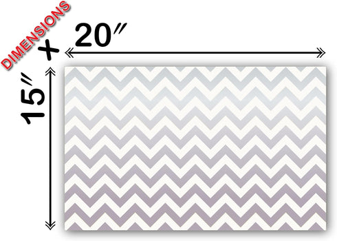 Flexicore Packaging Metallic Silver Zig Zag Chevron Gift Wrap Tissue Paper, 15 Inch X 20 Inch, 10 Sheets, Silver for