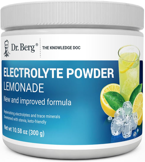 Dr. Berg Zero Sugar Hydration Keto Electrolyte Powder with 1000 mg Potassium & Pink Himalayan Salt
