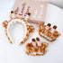 4Pcs Makeup Headband with Absorbent Wristband - Cute Giraffe Skincare Hair Bands for Face Wash