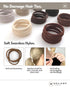 Heliums Thin Seamless Hair Ties - Beige Blonde, 6mm Nylon No Damage Ponytail Holders, 18 Pack