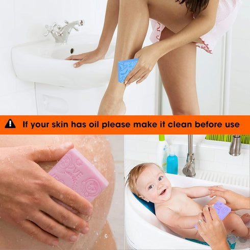 Nado Care Exfoliating Bath Sponge - Spa Scrub for Adult, Baby, Pregnant Women, 2 pcs