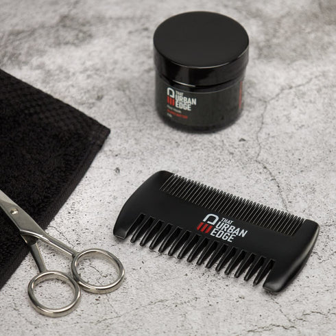 Wooden Beard Comb for Men, Dual Action Hair Comb for Fine and Coarse Beard Hair, Perfect for Grooming