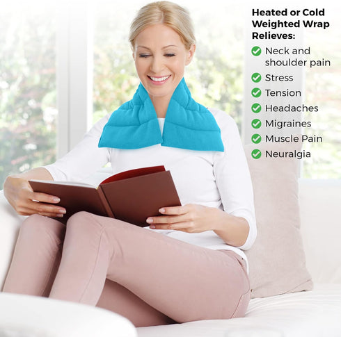 Microwavable Heating Pads - 1 Piece Natural Moist Heat Pad for Back Pain, Neck and Shoulders, Nerve, Cramps, Lower