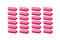 Set of 24 Small Pink Foam Sponge Hair Rollers