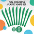 Exquisite Disposable Green Plastic Knives, 50 Pcs Heavy Duty Cutlery, Green Plastic Silverware
